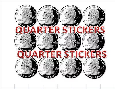 12  25 Cent  QUARTER Vending Price Stickers Vendstar Candy Gumball • $3.99