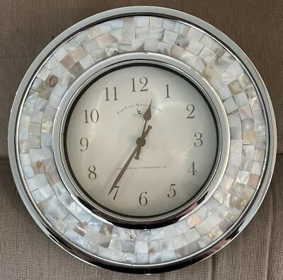 FirsTime & Co. Pearl Mosaic Wall Clock 10.25  Beach Stone • $27