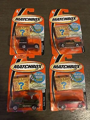 Lot Of 4 Matchbox 2004/2005 Treasure Chest NOS Charger Avalanche Benz Radar Cars • $23.99