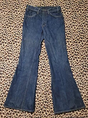 Vintage Orange Tab Levi's 70s Bell Bottoms MENS 32X34 664 0217 DENIM JEANS Disco • $224.58