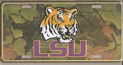 LSU Tigers Louisiana State Camo Metal Car Tag Automobile License Plate • $8.50