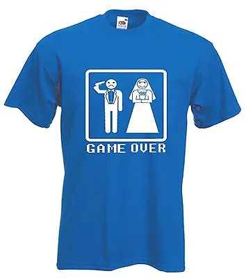 GAME OVER T-SHIRT - Stag Do Party Wedding  - Choice Of Colour - FREE POSTAGE • £12.95