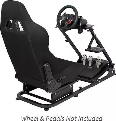 Dardoo Racing Sim Cockpit With Black Seat Fit Logitech G29 G920 Thrustmaster T80 • £279.99