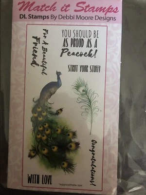 £4.50 • Buy Debbi Moore Peaock Stamp Set BNIP