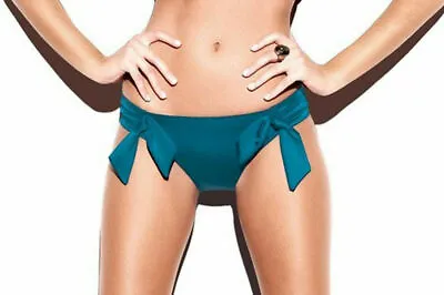 Panache Veronica Low Rise Bikini Pant Size UK16 & 18 Cute Side Bows Logo Lagoon • £9.99