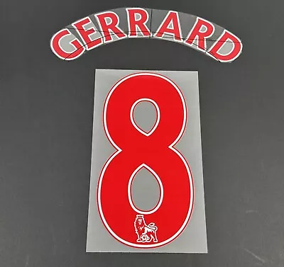 2013 2017 Sporting Id Ps-pro Official Liverpool Gerrard 8 Red Nameset • £20