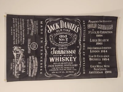 $37.99 • Buy QUALITY JACK DANIELS Flag 150 X 90cm Banner For The Man Cave Whiskey  Logo