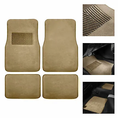 4pcs Carpet Floor Mats For Auto Car SUV Van Universal Fitment Beige • $19.99