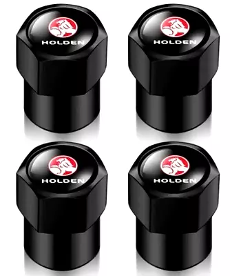 Hold Hex Black Tyre Valve Caps Fits Holden Commodore HSV - 4pcs - Free Post • $7.17