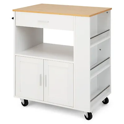Rolling Kitchen Island Cart Mobile Serving Trolley Cart W/ Drawers Towel Rack • $199.95