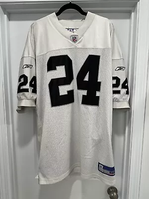 Vintage Reebok NFL Oakland Raiders #24 Charles Woodson Football Jersey Size 54 • $50