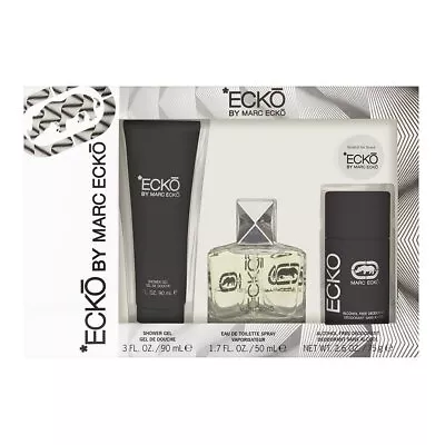 ECKO By Marc Ecko For Men 3 Pc Gift Set 1.7 Oz EDT + 2.6oz Deod + 3oz Shower Gel • $17.95