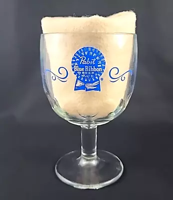 Vintage Pabst Blue Ribbon Thumb Print Stem Goblet • $7.45