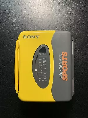 $49 • Buy Sony Sports Walkman WM-SXF10 Cassette Player Radio (Tested / Works) W/ Clip Belt