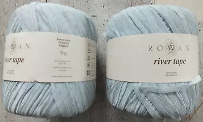 2 X 50g Blue ROWAN River Tape Yarn - 252 Yds • £7.99