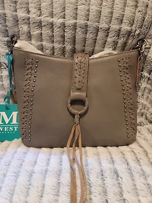 Montana West Women's Genuine Leather Hobo/Crossbody Bag MWL-001GY • $25