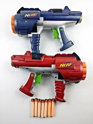 Nerf Guns X 2 Tag Dart Blaster + 2 Vests + Sticky Darts Tested Work Well • $19.90