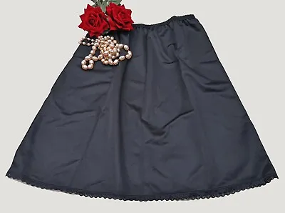 £4.99 • Buy Short Waist Half Slip Underskirt, Petticoat In Black Length 20  Size 22/24  XS20