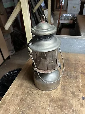 Vintage Old Rare Original Akron Lamp Co Oil Lantern Mica Globe Nickel Plated USA • $99.99