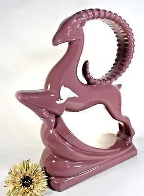 Haeger Pottery Gazelle Pink  Mauve 19-inches Tall - Made In 1986 - VGC • $138.50