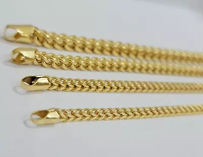 Real 10k Gold Franco Necklace Box Chain 20 -28  Inch 3mm-5mm 10kt Yellow Gold • $576.01