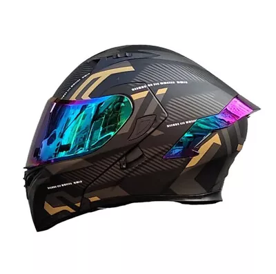 DOT Approved Flip Up Motorbike Helmet Double Visor Moto Cascos Helmet Motorcycle • $68.36