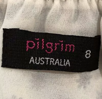 Pilgrim Kimono Sleeve Sheer Top Size 8 Party Boho Hippie • $15
