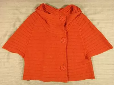 MOTH Cowl Neck Cardigan Sweater Medium M Burnt Orange Anthropologie Bell Sleeves • $25.90