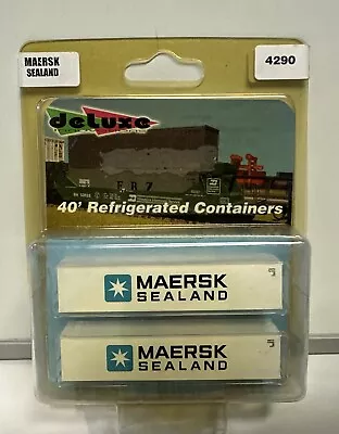 Deluxe Innovations N Scale Maersk Sealand 40' Reefer Containers 2-Pack #4290 • $13.99