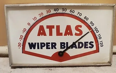 Vintage Original Advertising Thermometer .. ATLAS WIPER BLADES Rare • $325