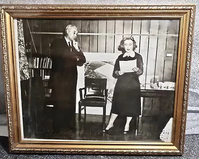 Vintage Framed Black & White Photo 2 Movie Stars Lady Might Be Betty White • $9.50