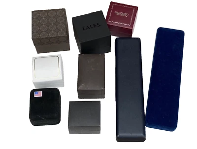 $9.50 • Buy Empty Assorted Lot Of 9 Vintage Jewelry Gift Presentation Boxes