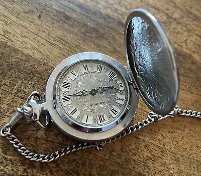 Soviet Watch Molnija Made In USSR Mechanical Pocket Watch. Not Running. • $50