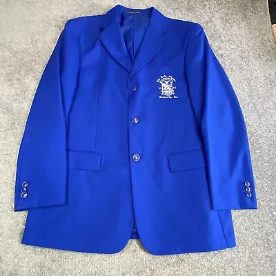 Phi Beta Sigma Fraternity Blazer Mens 42L Royal Blue Embroidered College Jacket • $139.95