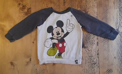 £2 • Buy Disney Boys Unisex Mickey Mouse Sweatshirt Poppered Neck 18-24 Months