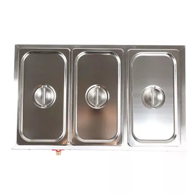 Electric Food Warmer 3Pan Commercial Buffet Steam Table Stainless Steel 850W NEW • $104.50