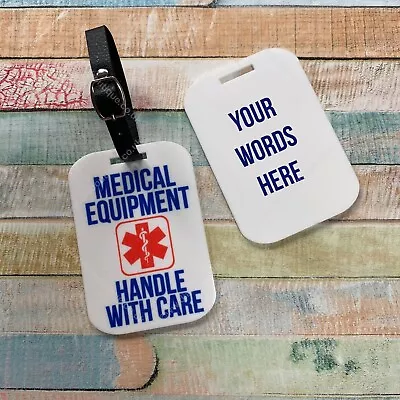 £7.10 • Buy Personalised Medical Alert Luggage Tag For Medical Equipment, T1 Diabetes, CPAP