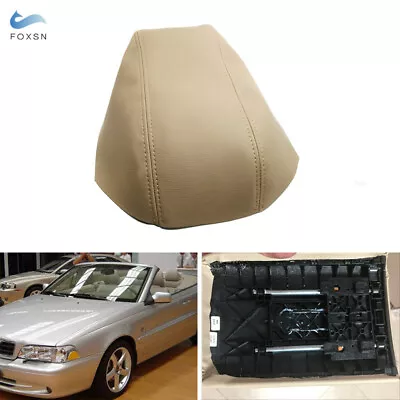 BEIGE/TAN Leather Center Console Armrest Cover Synthetic For Volvo S70/V70/C70 • $15.99