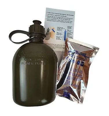 ALFA1 OD GI Military Water Filter Canteen W/ Cap Filter & Body *mocinc.1982* • $36.99