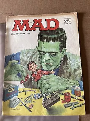 Mad Magazine #89 September 1964 Frankenstein Cover Norman Mingo VG Shipping Incl • $32.90