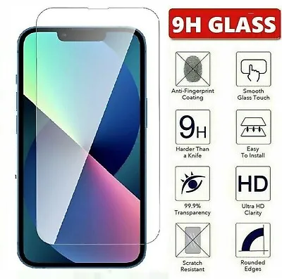 $5.99 • Buy For IPhone 14 13 12 11 Pro Xr Xs Max 7 8 Plus SE Tempered Glass Screen Protector