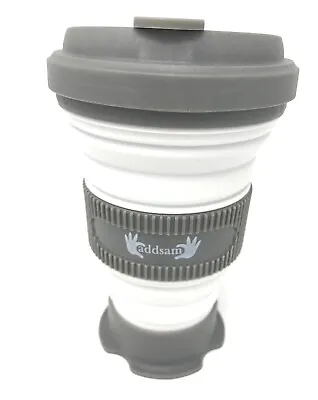 Collapsible Silicone Hot Drinks Cup - 475ml - Large Addsam Creations. GREY • £3.50