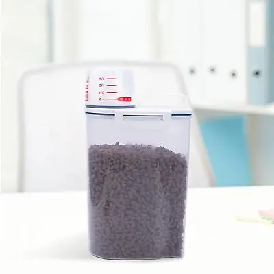 Pet Dry Feed Storage Container Feeding Measuring Cup Bin Animal Box For Bird • $26.73