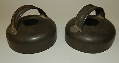 Pair Vintage Folk Art Tin Round Bisquit Cutters • $19.99