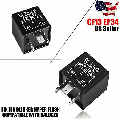 Turn Signal Hazard LED Flasher Relay CF13 3Pin No Fast Hyper-flash Blinker 3-pin • $9.49