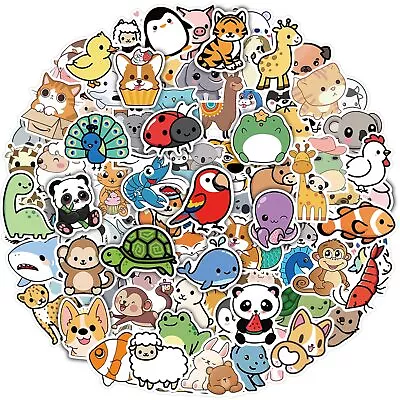 Benresive 100 Pcs Cute Animal Stickers For Kids Water Bottle Stickers For Ki... • $11.14