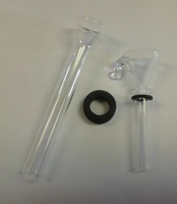 $12.95 • Buy Glass 3.75  Slide Stem & 2.75  Pull Bowl Set Water Pipe Replacement Kit Parts
