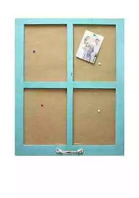 Memory  Board Window Frame Distressed Antique Blue  22  X 28  FETCO • $16.39