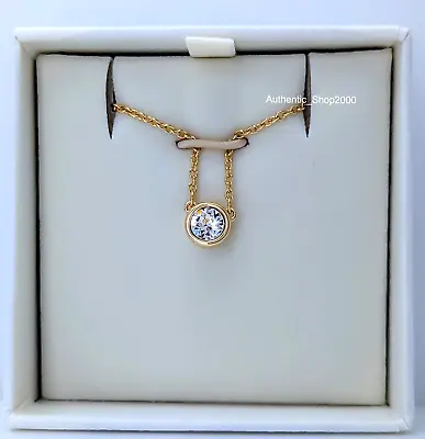 New 100% SWAROVSKI Gold Plated White Crystal Imber Pendant Necklace 5684511 • $84.99