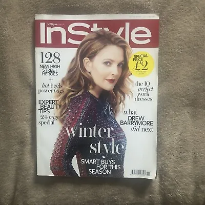 InStyle UK Magazine November 2013 Drew Barrymore *in Vgc* • £15